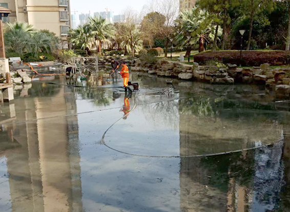 澄迈景观池淤泥清理